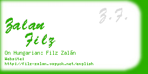 zalan filz business card